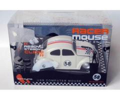 Car Mouse Beetle Racer USB Optical Mouse White - Brand New Sealed