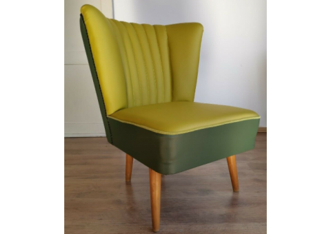 Original Mid Century Contrasting Green Upholstered BARTHOLOMEW Chair 1950s
