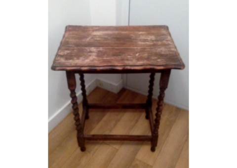 Vintage table, solid, barley twisted legs