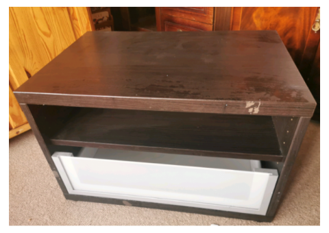 Small black TV stand